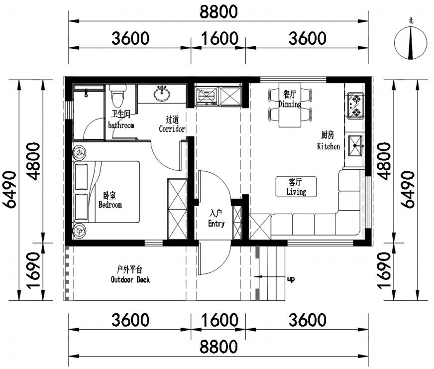 MODEL 03 · PITCHED — Base floor plan